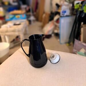 Vintage Copco Black Plastic Thermal Coffee Carafe Butler